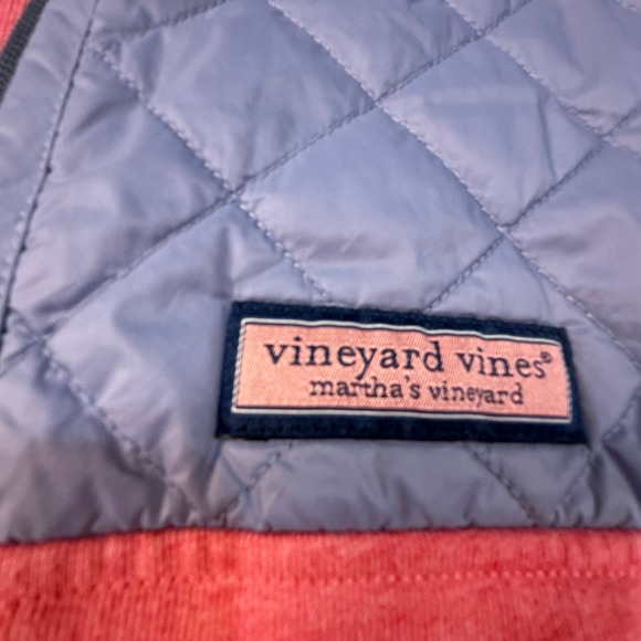 Vieyard Vines Quilted Kids Quilted Shep Shirt, Salmon Gray Pullover L 16 Classic - Picture 13 of 14